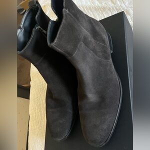 Vince Andes Suede Chelsea Ankle Boot Black carbon grey size 10 men’s